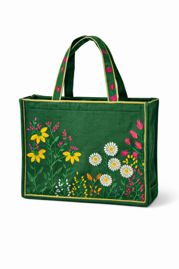 Floral Embroidered Ladies Tote Bag