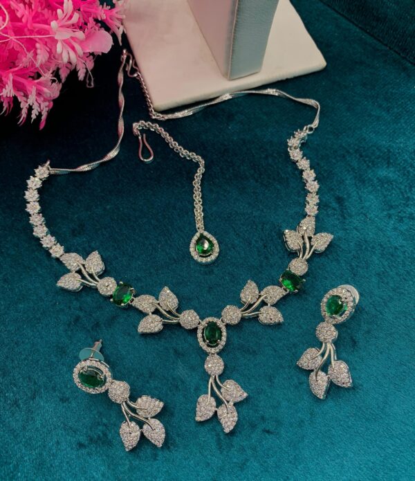 One Carat Indian AD Zircon Necklace Set